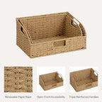 StorageWorks Pantry Basket for Organizing, Wicker Basket for Storage, 2Pack - Image 3