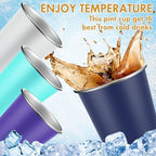 Mimorou 20 Pack 16 oz Stainless Steel Cups Metal Cup, Colorful - Image 4