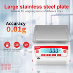 UXILAII Lab Scale 3200g x 0.01g Analytical Balance with 1kg Calibration - Image 3