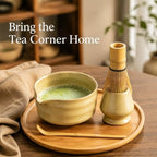 Japanese Matcha Tea Set, Ceramic Bowl, Bamboo Whisk and Whisk Holder - Image 4