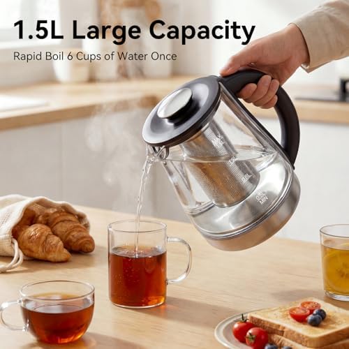 Electric Kettle With Tea Infuser, BPA Free, 1200w Fast Heat - Image 6