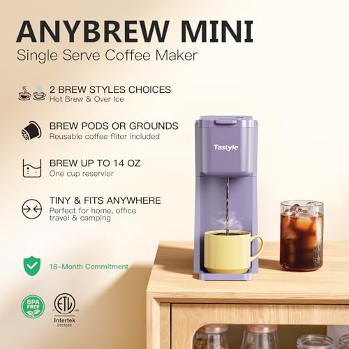 Tastyle Mini Single Serve Hot and Iced Coffee Maker for K Cup and Ground - Image 2