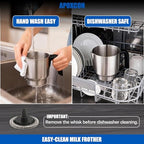 APOXCON Milk Frother and Steamer, Automatic Warm & Cold Foam Maker with Stainless Steel Jug, Detachable Electric Coffee Frother for Cappuccino, Latte, Hot Chocolate - Image 5