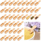 100 Pack Mini Wooden Spoons for Jars Small Bath Salt Bamboo Spoons Bulk Small Scoop Mini Scooper Wooden Candy Spoon Washing Powder for Sugar Scrubs, Bath Salts, Cooking by Unknown