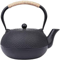 Tea Kettle Japanese Tetsubin Cast Iron Teapot With Stainless Steel Infuser, Anti-scalding Handle Black 1.8L/3L(optional)(Size:1.8L) by MGEMJMJ