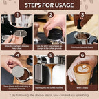 Cozary 54 mm Bottomless Portafilter with 3 Ears, Bottomless Portafilter for Breville Espresso Machines 870/878/880, Stainless Steel Portafilter, Wooden Handle, Suitable for Use at Home, Cafés and - Image 6