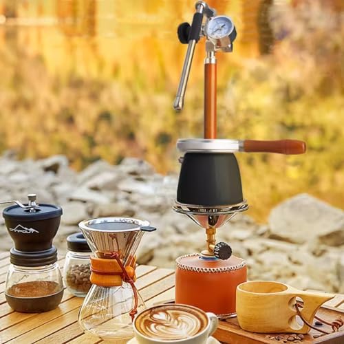 Outdoor Milk Frother, Steam Frothing Machine, Stainless Steel Kettle for Boiling Water, Adjustable Angle, with 3-Hole Nozzle and Air Pressure Gauge, for Picnics and Camping - Image 7
