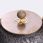 KYUSAR Japanese Cast Iron Teapot Chinese Teapot 1.2L/1200MlL Cast Iron Teapot Tea Pots Iron Teapot Uncoated Iron Teapot Copper Cover Craft Iron Pot Ornaments Tetsubin Tea Pot - Image 4