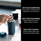 Fellow Carter Move Ceramic Lined Travel Mug 16 oz - Leak-Proof Lid - Image 3