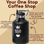 The Original Royal Brew Nitro Cold Brew Coffee Maker - Gift for Coffee Lovers - Quality Nitro Coffee at Home - 64 oz Home Keg, Nitrogen Gas System Dispenser Kit - Image 2