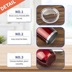 StarSpeed 12oz/6 Pack Insulated Wine Tumbler with Lid,Wine Red - Image 5