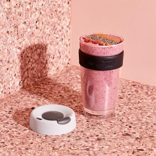 KeepCup Longplay Reusable Coffee Cup, 16 oz Tempered Glass Travel Mug with Removable Tritan Sleeve and Splashproof Lid, Dishwasher Safe, Helio - Image 5