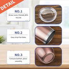 StarSpeed 12oz/12 Pack Insulated Wine Tumbler with Lid,Rose Gold - Image 5