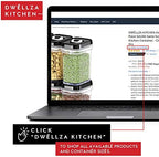 DWËLLZA KITCHEN Airtight Food Storage Containers with Lids – 4 Piece Set Air Tight Kitchen Storage Containers Clear Pantry Organization and Storage Set BPA-Free - Keeps your Food Fresh & Dry - Image 3