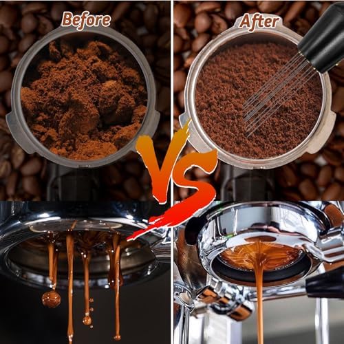 53mm Coffee Espresso Tamper Set, 22PCS Espresso Machine Accessories with Espresso Tamper, WDT Tool, Coffee Stirrer, Frothing Pitcher, Latte Art Pen, Tamper Mat, Coffee Stencils for Espresso Machine - Image 2
