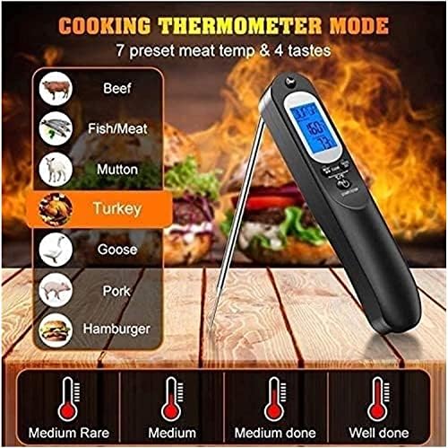 KouRy Digital Instant Read Meat Thermometer for Kitchen, Food Cooking, Grill, BBQ, Smoker, Candy, Home Brewing, Coffee, and Oil Deep Frying (Black) - Image 6