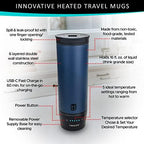Thermojoe 16 Oz. Rechargeable Heated Smart Travel Mug for Coffee and Tea with Temperature Control - Image 5