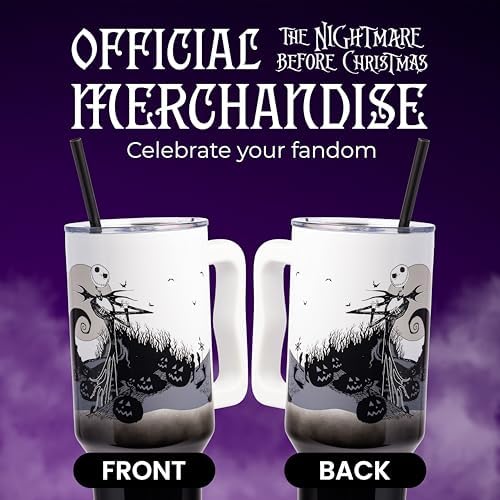 Silver Buffalo Nightmare Before Christmas, Stainless Steel Tumbler, 40oz - Image 4