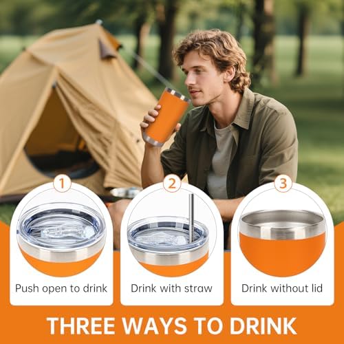 IEOVIEE 32 Pack 20oz Stainless Steel Insulated Bulk Tumblers with Lid&Straw - Image 7