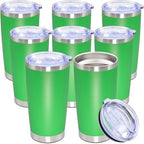 20oz Tumbler Stainless Steel Tumbler Coffee Tumbler with Lid Green, 8P by AUWBON