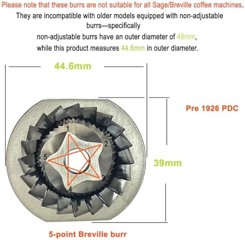Conical Grinder Burr Pre 1926 PDC for Sage/Breville Espresso Machines - Image 3
