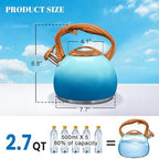 GGC Whistling Tea Kettle for Stove Top, 3.2QT/3L Stainless Steel Tea Kettle - Image 2