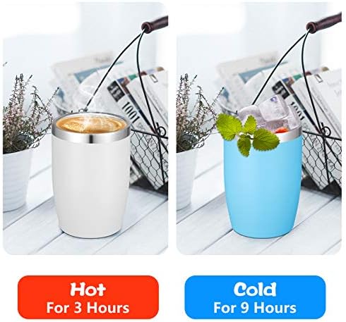 VEGOND Stainless Steel 12 oz Tumblers bulk Vacuum Insulated Double Wall Travel Tumbler with Lid and Straw Reusable Tumbler,Sky Blue 6 pack - Image 3
