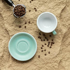 Loveramics Matt Cappuccino Cup, 10 oz Ceramic Latte Art Mug with Saucer, Thick-walled stoneware cup Set, Barista Latte Cup Set for Latte, Cappuccino, Tea - Mineral Colors (Emerald, 10OZ) - Image 6