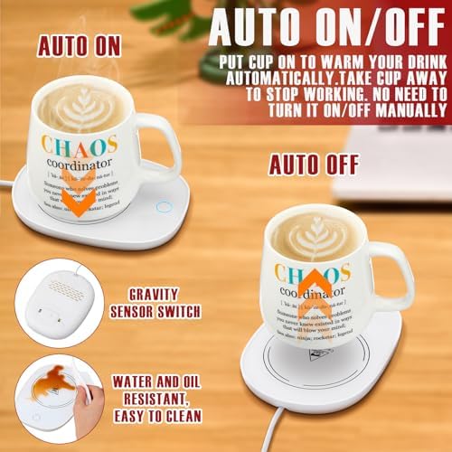 Sieral 3 Pcs Christmas Chaos Coordinator Coffee Mug Warmer Gift Set - Image 3