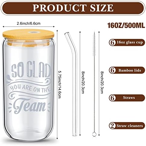 6 Set Employee Appreciation Gifts Glass Cups, Inspirational Style - Image 2