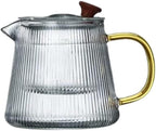 Kettle,Tea Kettle,Stainless Steel Teakettle,Thick Borosilicate Glass Teapot with Removable Infuser,Stovetop Safe Tea Kettle,Blooming and Loose Leaf Tea Kettle - 500ML (Size : 500ML) - Image 3