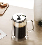 Vortex XLYTB650 Premium Double Layer French Press Coffee Maker - 650ml Heat Resistant Borosilicate Glass Pot, Stainless Steel Plunger for 2-3 Cups, Elegant Home Office Brew - Image 3