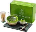 7 PCS Matcha Whisk Set, Ceramic Matcha Making Kit Includes Matcha Bowl with Spout, Matcha Whisk and Holder, Bamboo Scoop, Stainless Sifter, Towel by Unknown