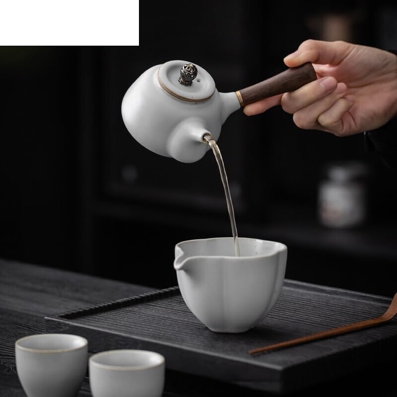 Tea Pots For Loose Tea 180ml Handmade Teapot Household Side Handled Teapot Ancient Filter Pot Tea Maker Kettle Tea Ceremony Chinese Teapot Tea Infuser Pot - Image 6