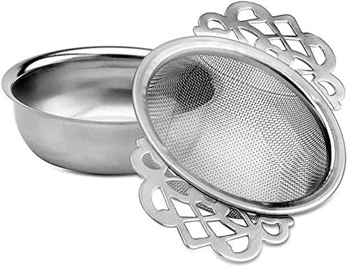 Stainless Steel Tea Strainer, Double-arm Tea Corner with Drop Collector Fine Mesh Tea Infuser for Loose-Leaf Teas by Unknown