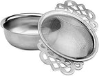 Stainless Steel Tea Strainer, Double-arm Tea Corner with Drop Collector Fine Mesh Tea Infuser for Loose-Leaf Teas by Unknown