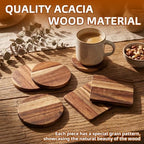72 Pcs Unfinished Acacia Wood Coasters for Crafts, Round 4 Inch - Image 3
