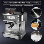 GarveeLife Espresso Machine with Grinder, Professional Coffee and Espresso Maker Combo, Stainless Steel Cafe Espresso Machine with Steam Wand Barista Kit for Cappuccino Latte - Image 5