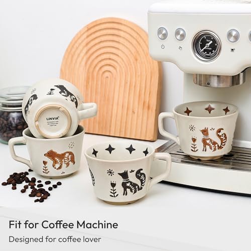 11 oz Ceramic Coffee Mug, Stoneware Teacup with Handle - Image 6