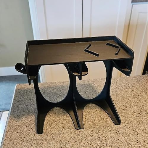 Versatile Stand & Storage Box for Standard Aeropress Coffee Makers - Ideal for Air Drying, Organizing, and Featuring Dedicated Slots for Scoop, Mixer, and Paper Cups (Black) - Image 4