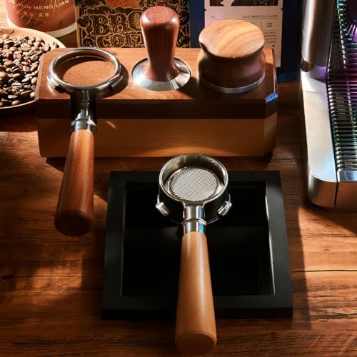 54mm Bottomless Portafilter for Breville 8 Series, Brown Handle - Image 3