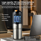 Portable Pour Over Coffee Maker, Rechargeable Electric Grinder with Stainless Steel Conical Burr, Integrated Hand Brew Kit with Stainless Steel Filter Dripper & Travel Mugs, for Camping, Outdoors - Image 6