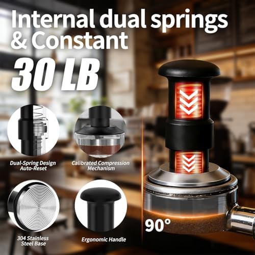 8 PCS Espresso Accessories Kit,54mm Espresso Tamper,Includes WDT Tool,Tamping Station,Dosing Funnel,Distributor,Puck Screen,Stirrer,Brush,Latte Art Pen,Barista Kit - Image 4