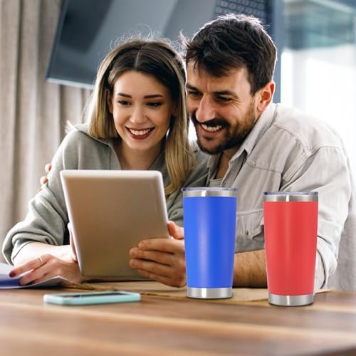 20 oz Tumbler Insulated Tumblers Stainless Steel Coffee Mug,DarkBlue 6PCS - Image 2