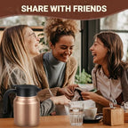 Insulated Coffee Carafe, 34 oz, Keeps Hot for 12H, Copper - Image 6