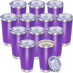 20oz Tumbler Insulated Coffee Tumblers with Lid Stainless Steel Purple 12P by AEPDTD