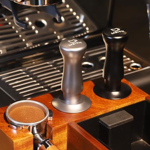 MEION 51mm Espresso Tamper, Calibrated Dual Spring Loaded Coffee Tamper Fits Delonghi CASABREWS and Atatix 51mm Espresso Machines, Stainless Steel Base with Aluminum Storage Pad - Image 5