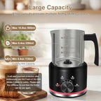Milk Frother, 16.9 OZ Electric Milk Frother and Steamer, Black - Image 2