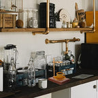 Coffee Filter Stand with Adjustable Height, Solid Wood and Alloy - Image 6