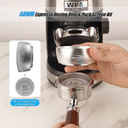 IKAPE 58MM Espresso Tamper Kit 6 IN 1 Silver, Coffee Tamper, Espresso Distributor, Magnetic Dosing Funnel, Puck Screen 2pcs, Espresso Knock Box & Station 2 IN 1 - Image 7
